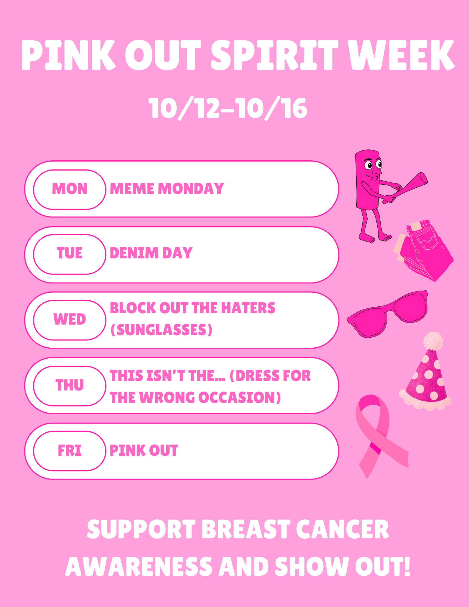 Next Week's Spirit Days