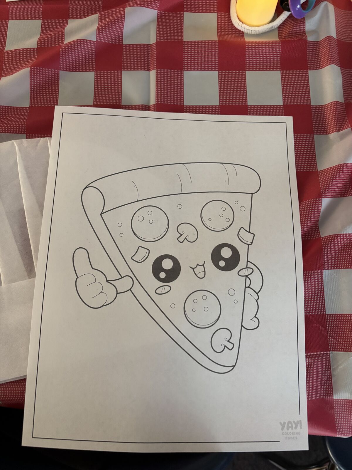 Cartoon pizza character
