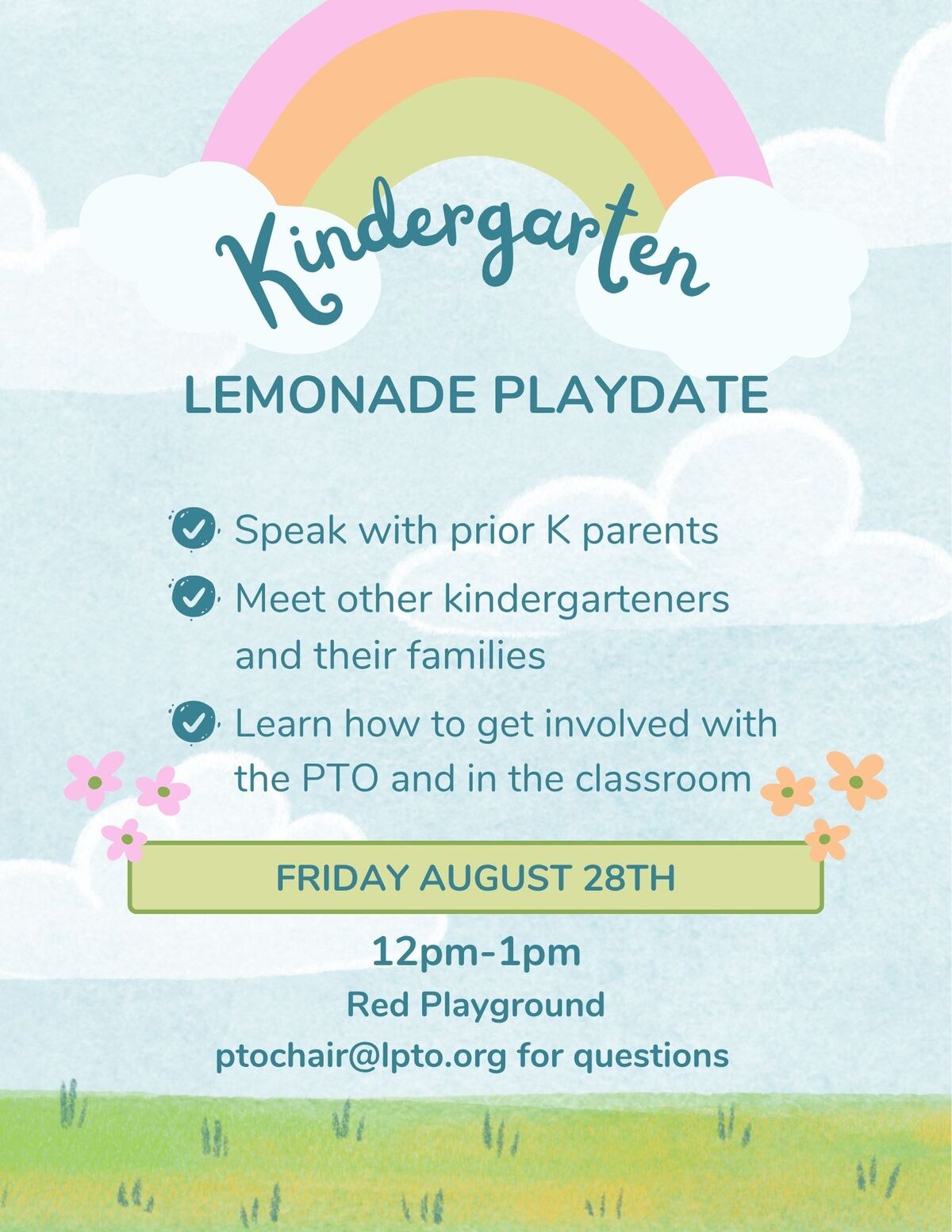 Kindergarten Playdate and  K-4 Meet & Greets!