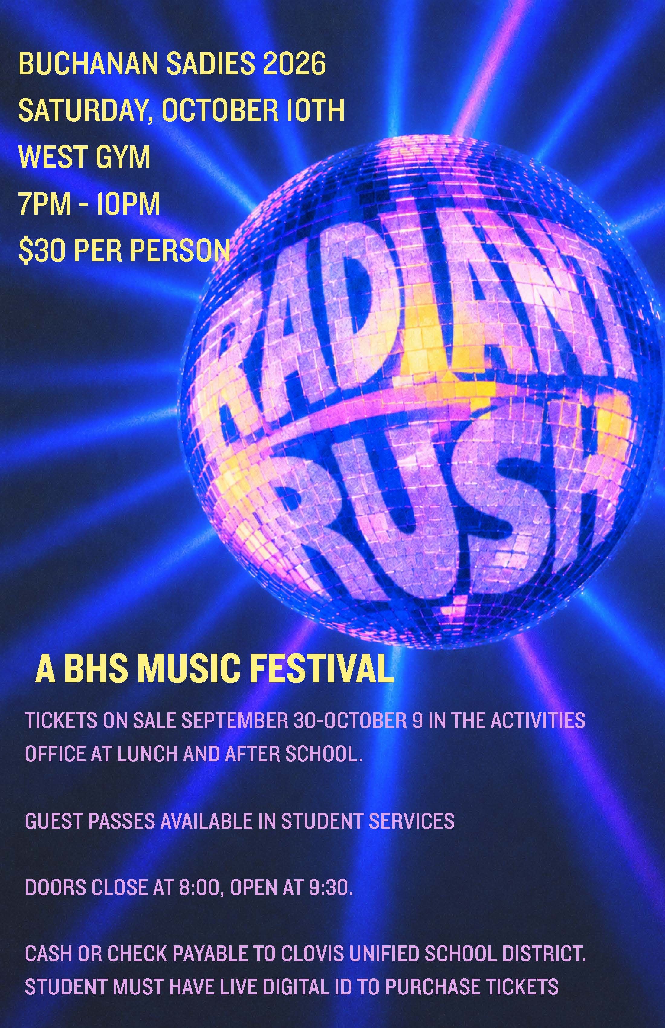 BHS Sadies Dance- October 10