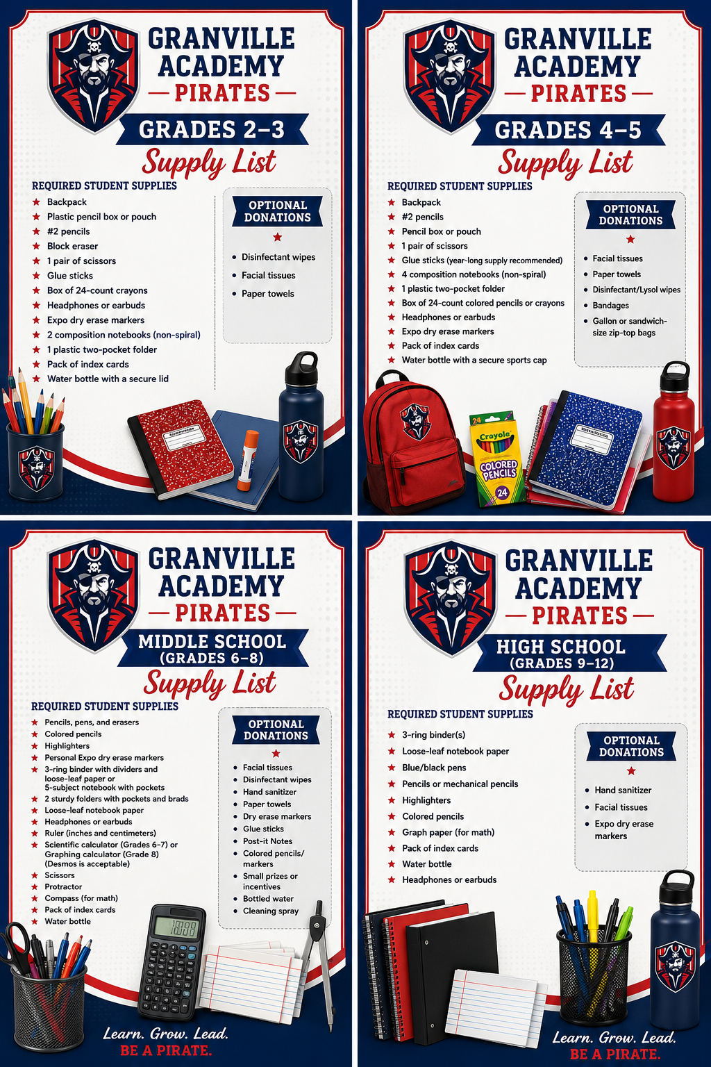 2026-2027 Student Supply Lists
