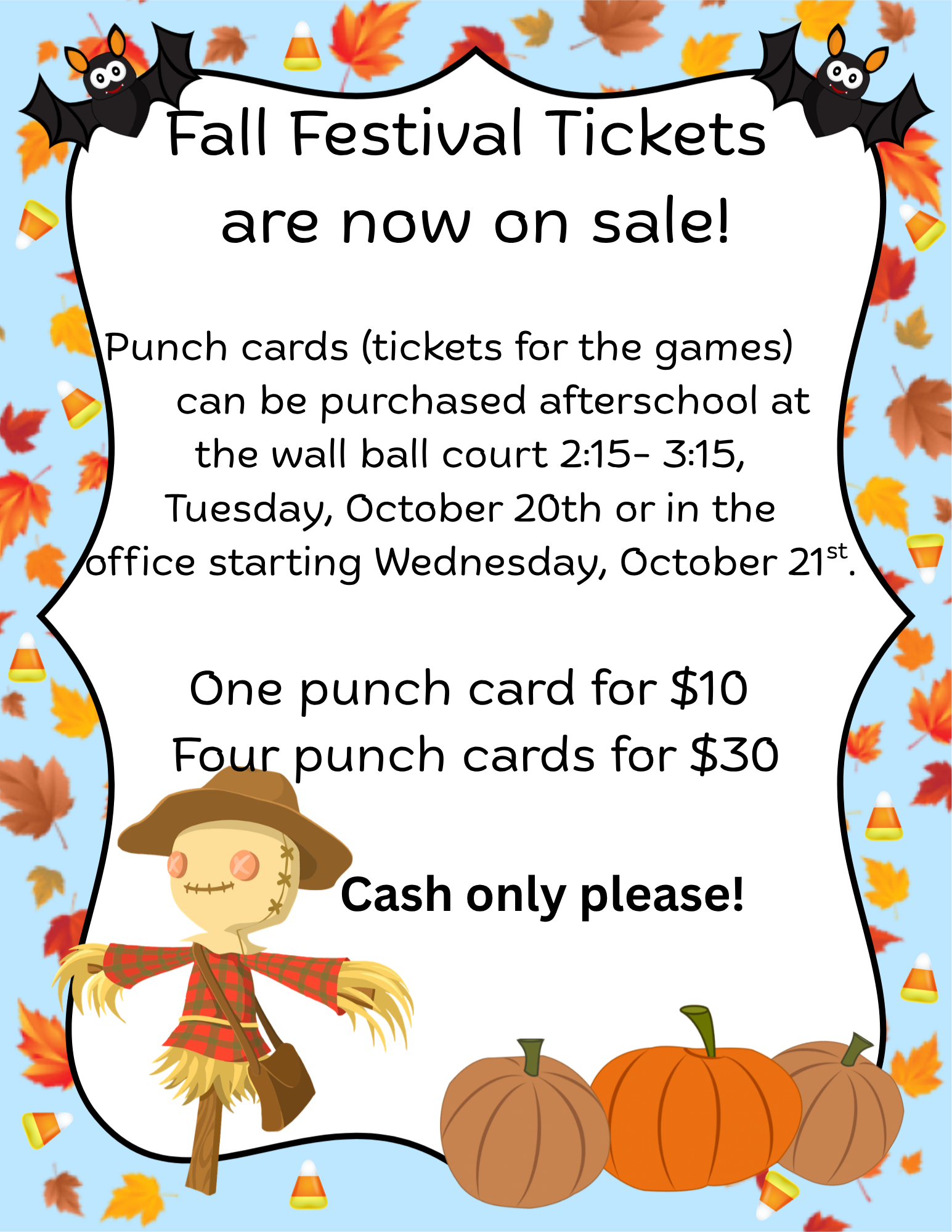 Fall Festival Tickets!