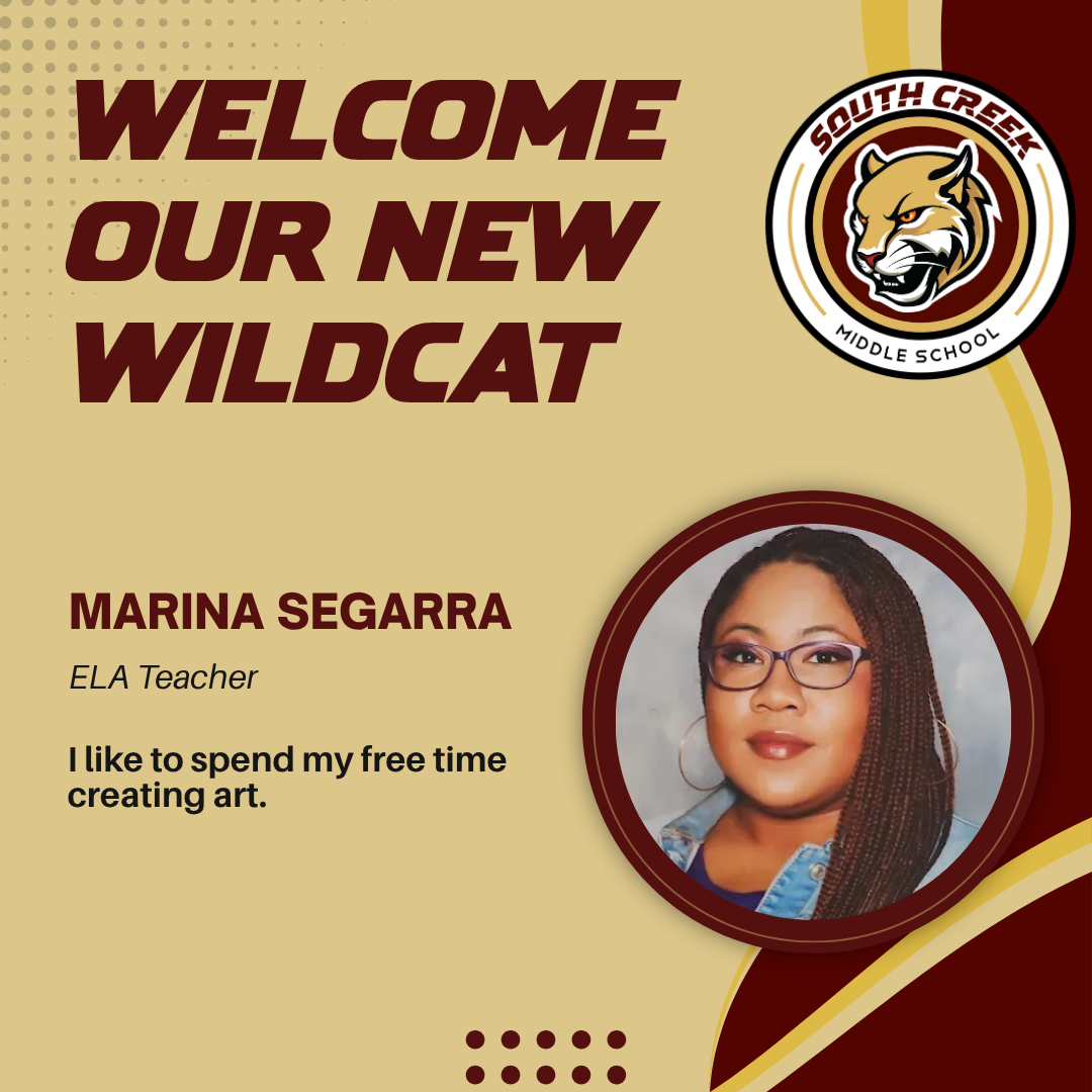 Welcome our newest Wildcat, Ms. Segarra!