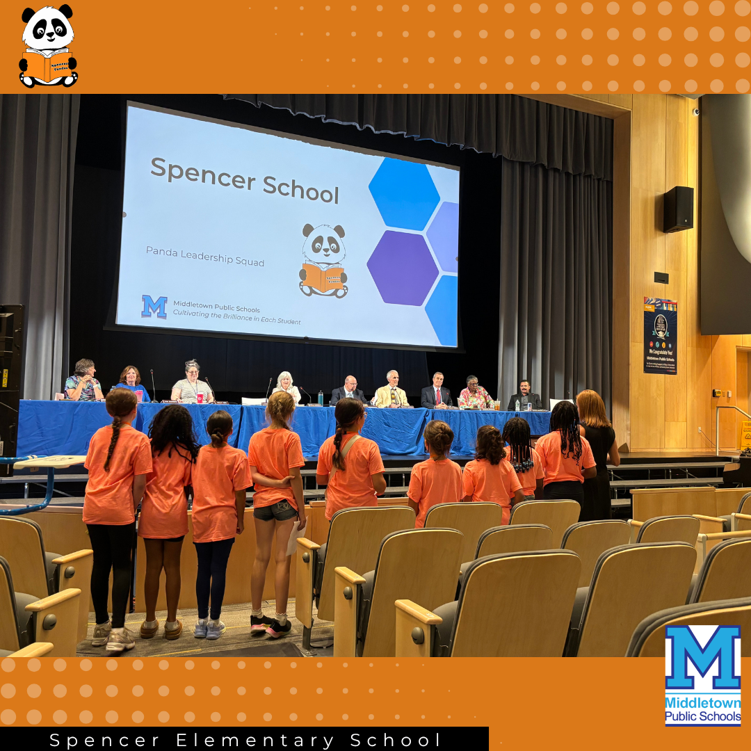Spencer School Panda Leadership Squad Recognized at BOE Meeting