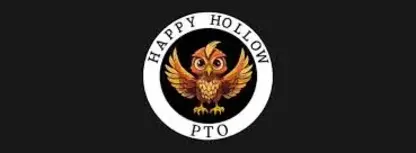 Happy Hollow PTO logo featuring an owl with outstretched wings.