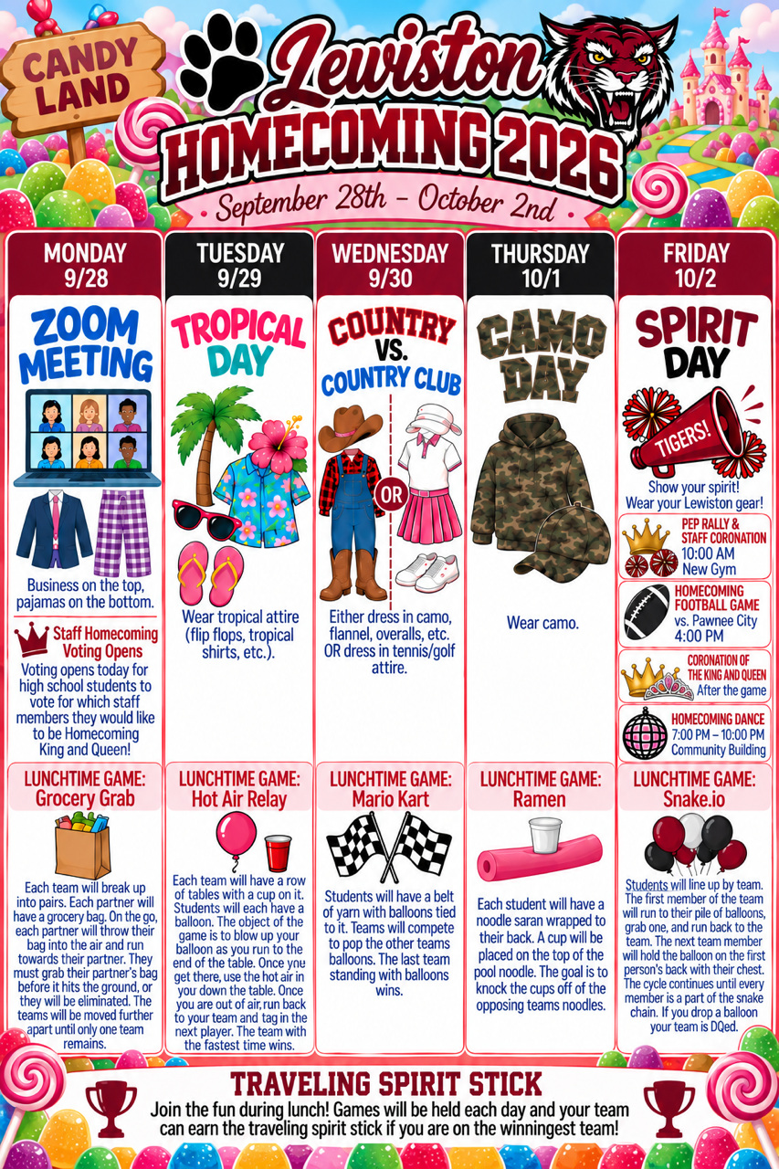 Homecoming Week Schedule
