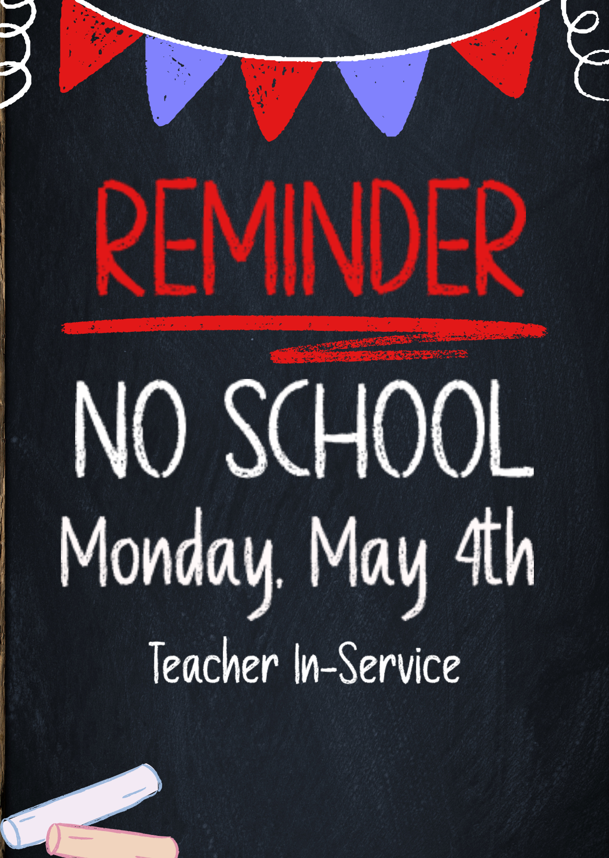 No School for Students 5/4