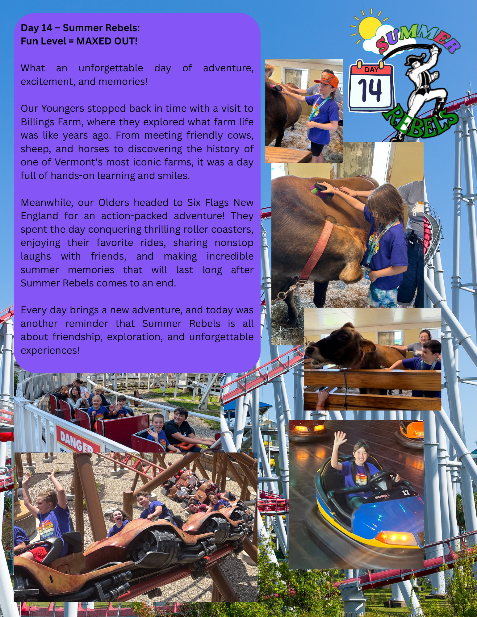 Summer Rebels Day 14 & Important Reminders for Friday, July 24, 2026