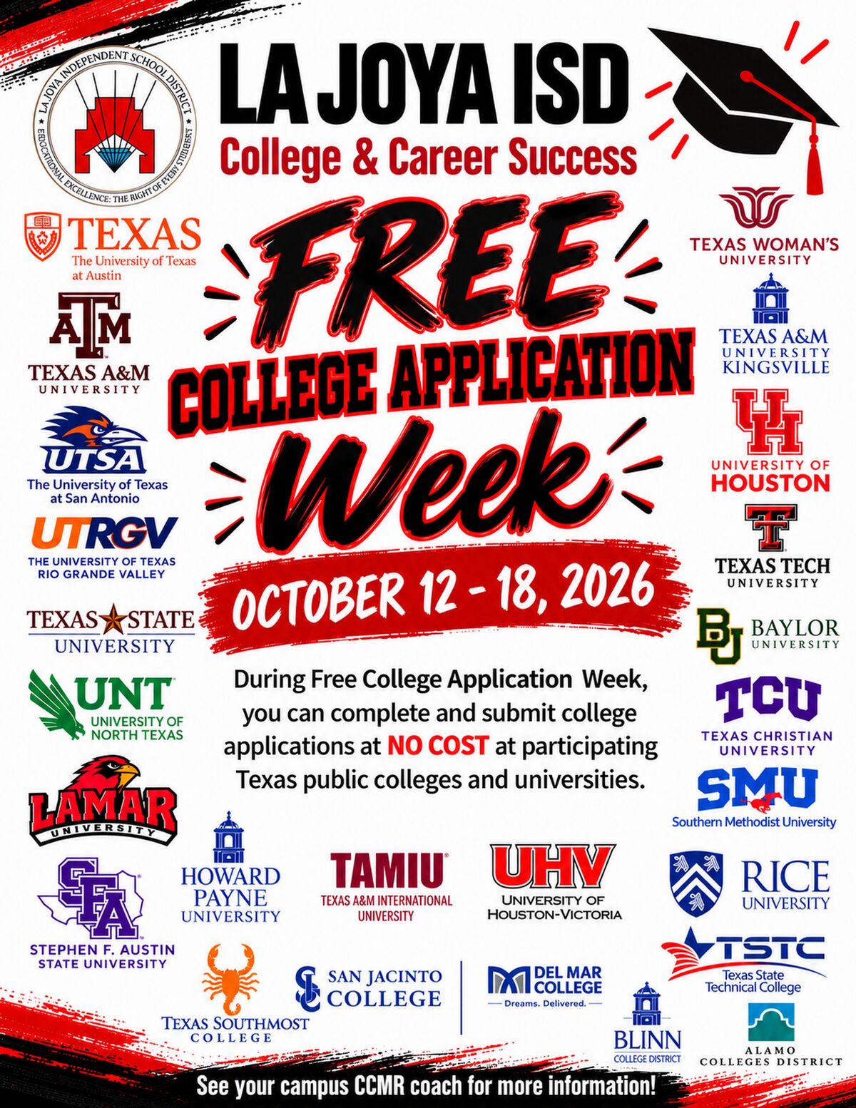 🐺❤️ FREE COLLEGE APPLICATION WEEK IS HERE! 🎓🚀