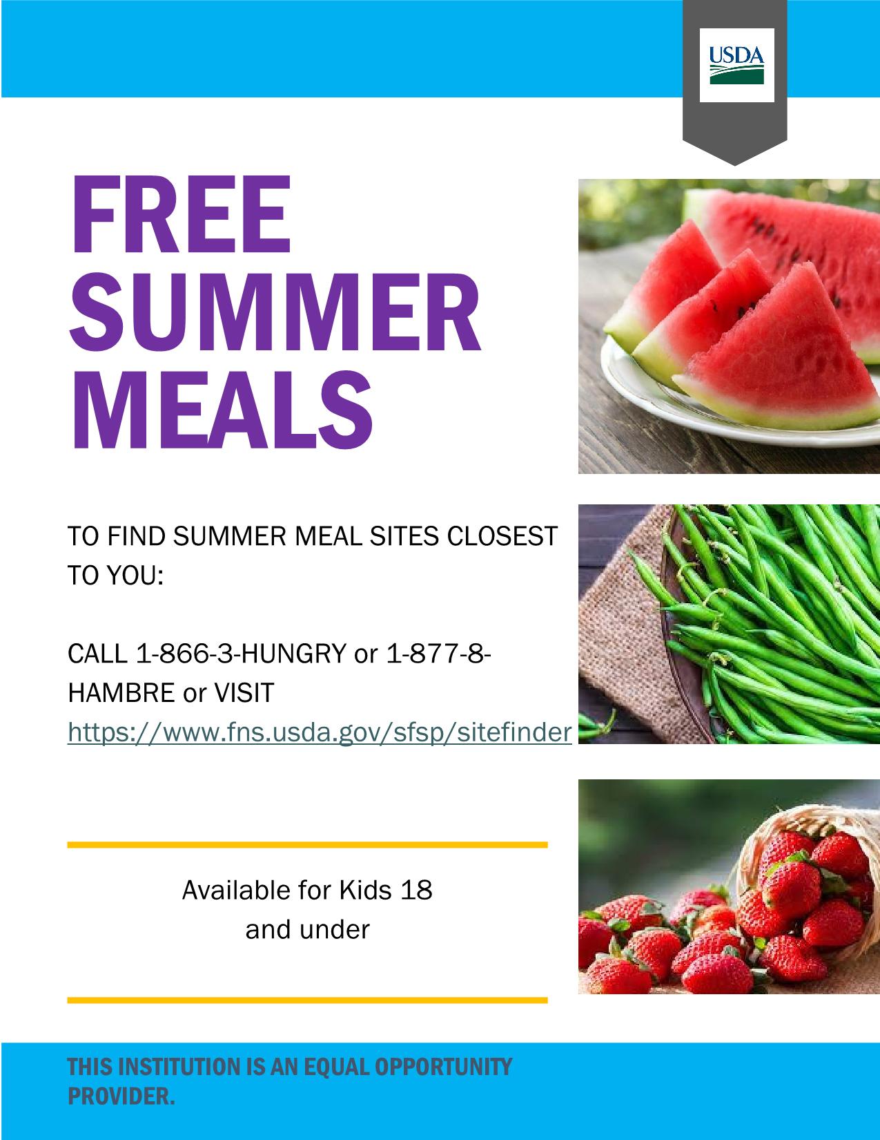 Free Summer Meals 2026