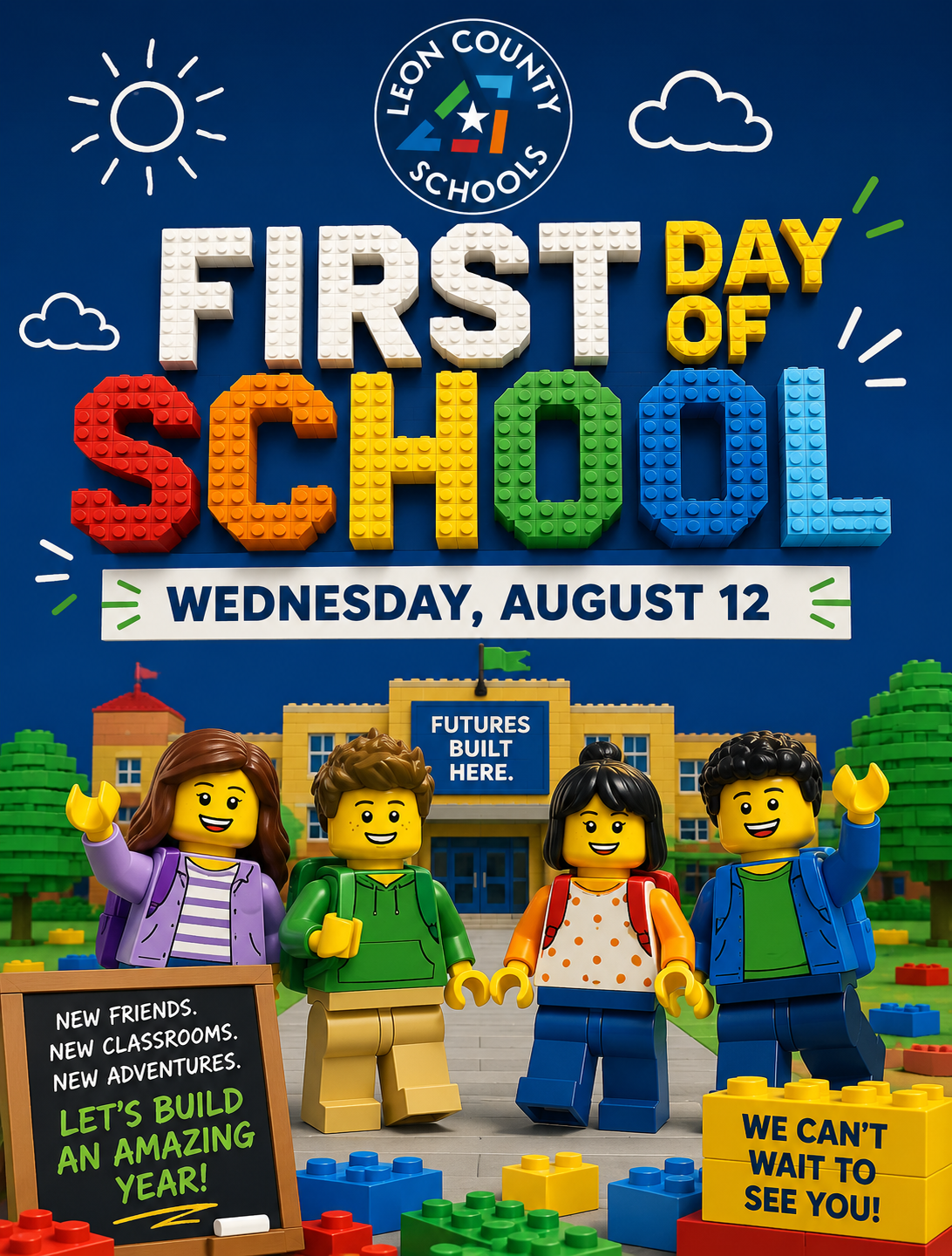 First Day of School is August 12! 