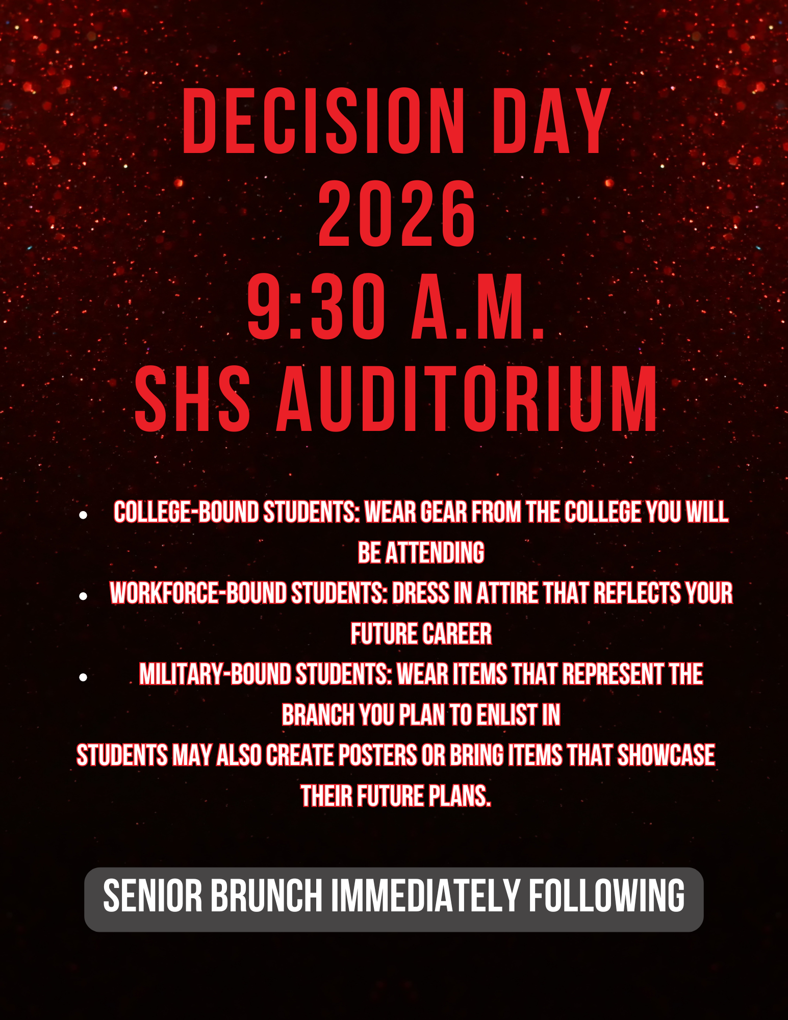 Senior Decision Day and Senior Brunch