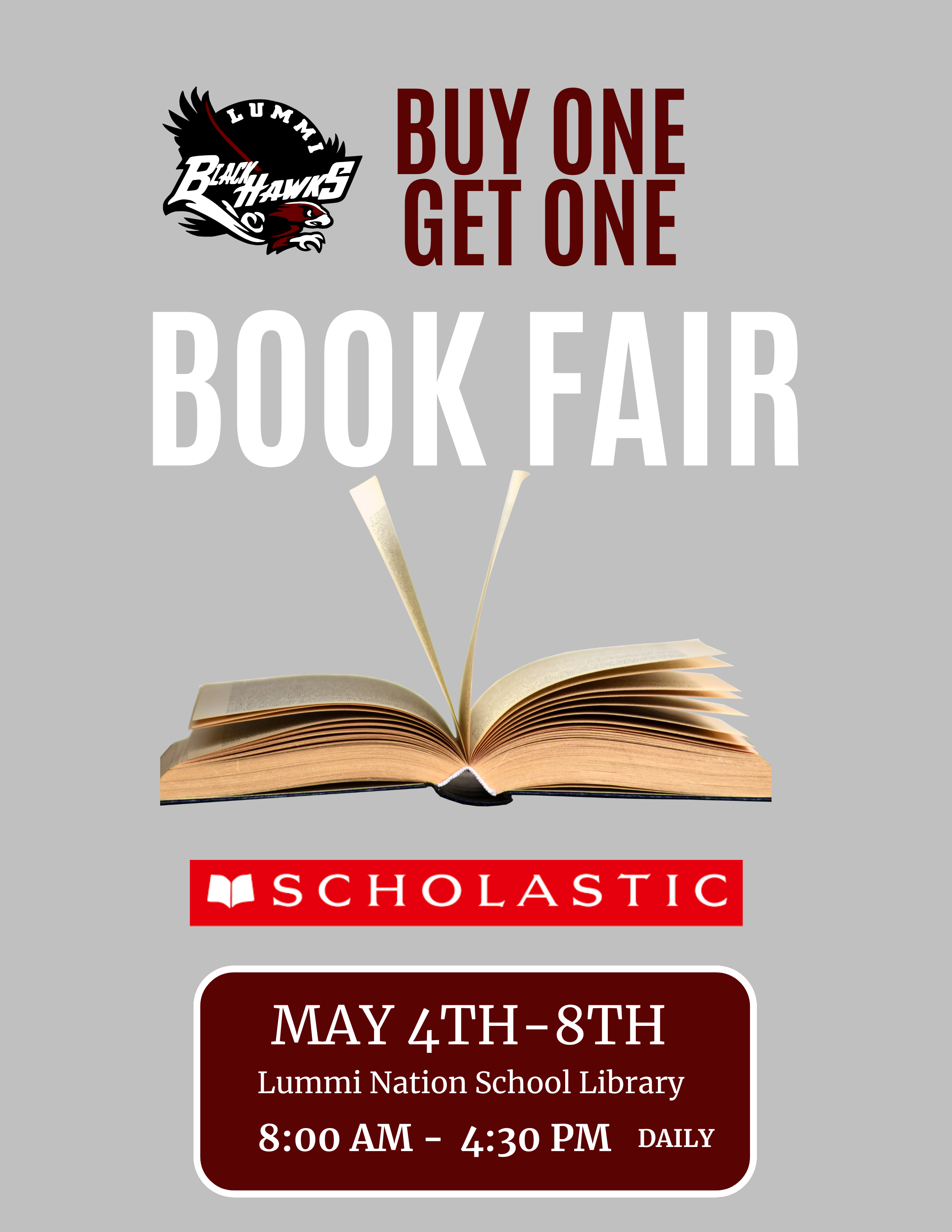 BOGO Scholastic Book Fair – May 4th-8th