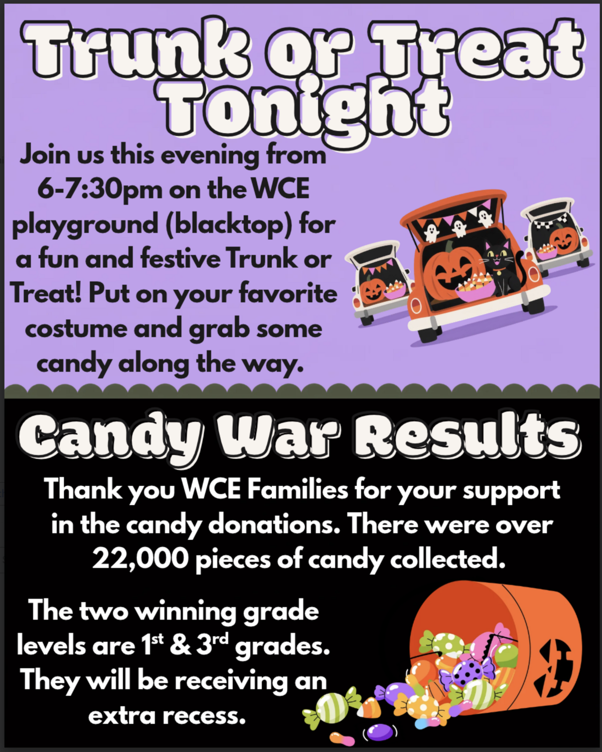 Trunk or Treat is TONIGHT!!