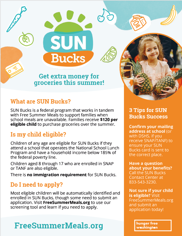 Sun Bucks - planning for the Summer