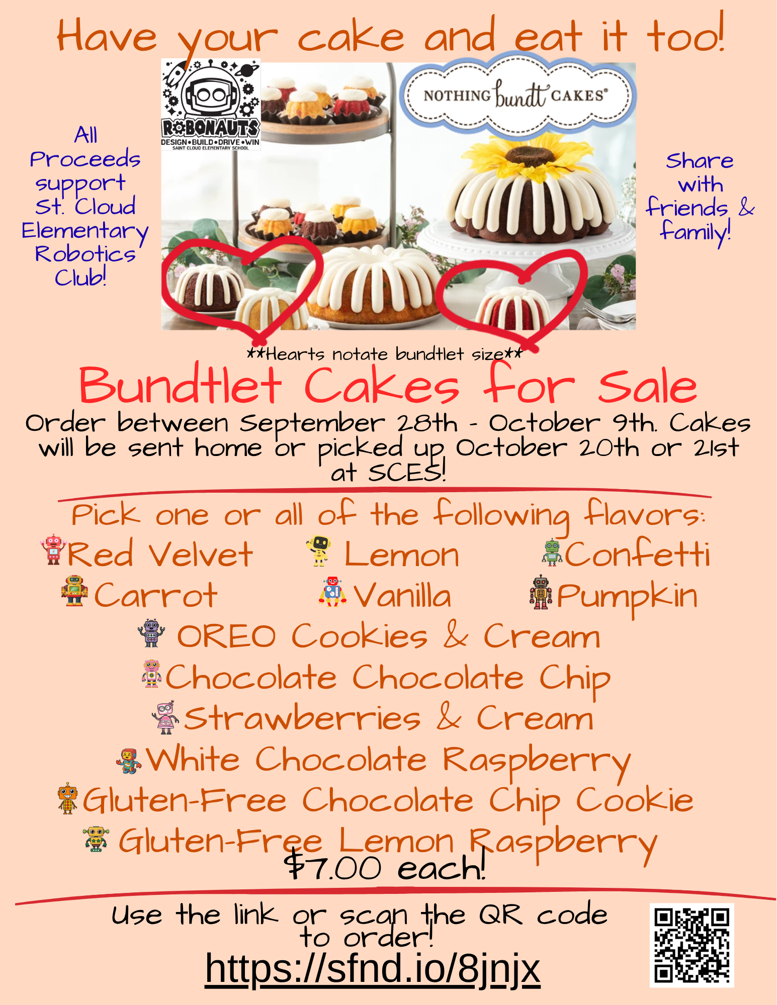 There is still time to place your Nothing Bundt Cakes Bundtlet order!