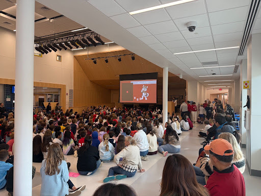 Students seated during assembly.