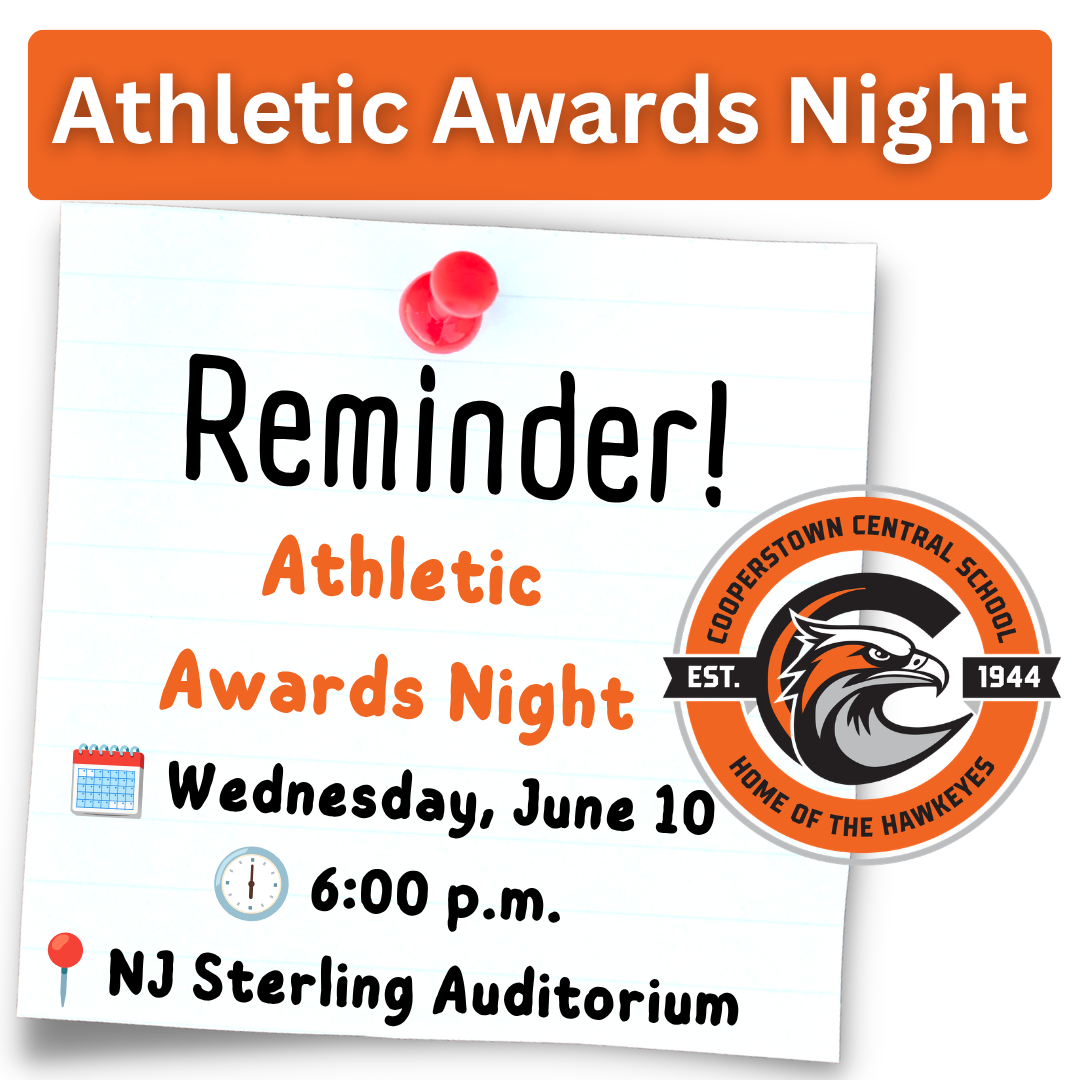 📌 Reminder: Athletic Awards Night on Wednesday, June 10