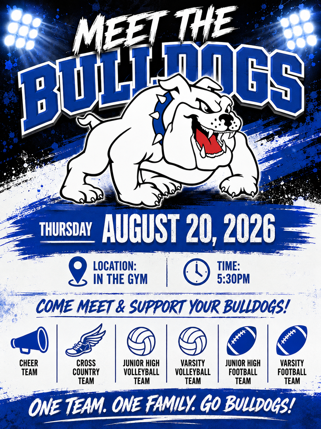 Meet the Bulldogs August 20th 5:30pm