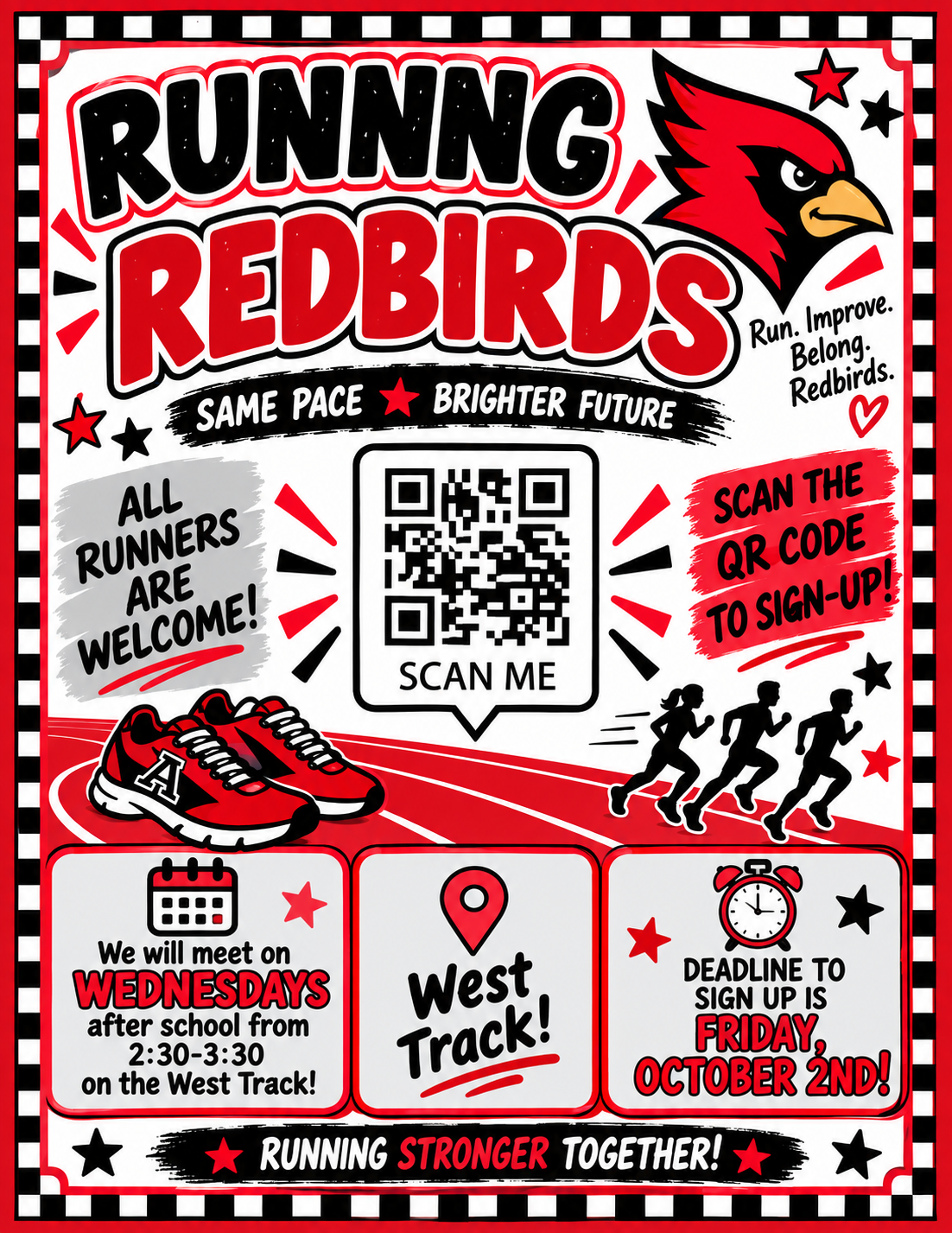 Running Redbirds (Read, Write, and Run) Sign-Up