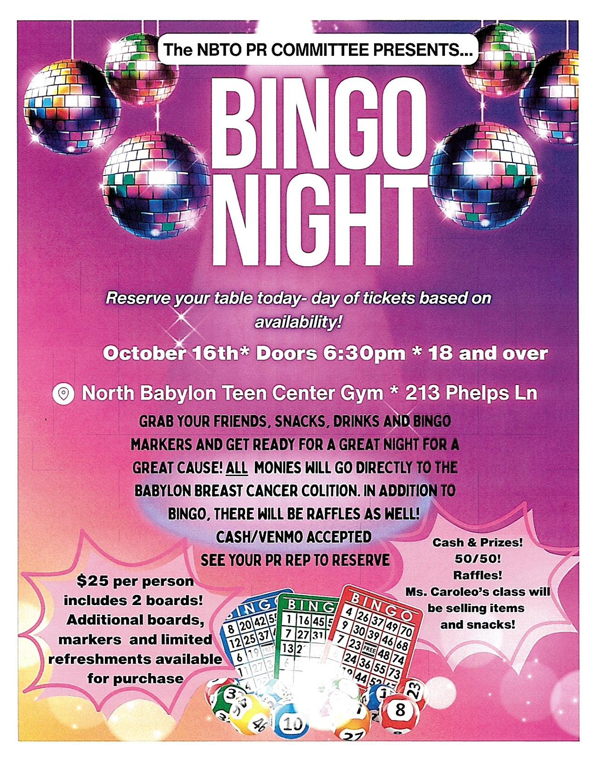 NBTO Bingo Night