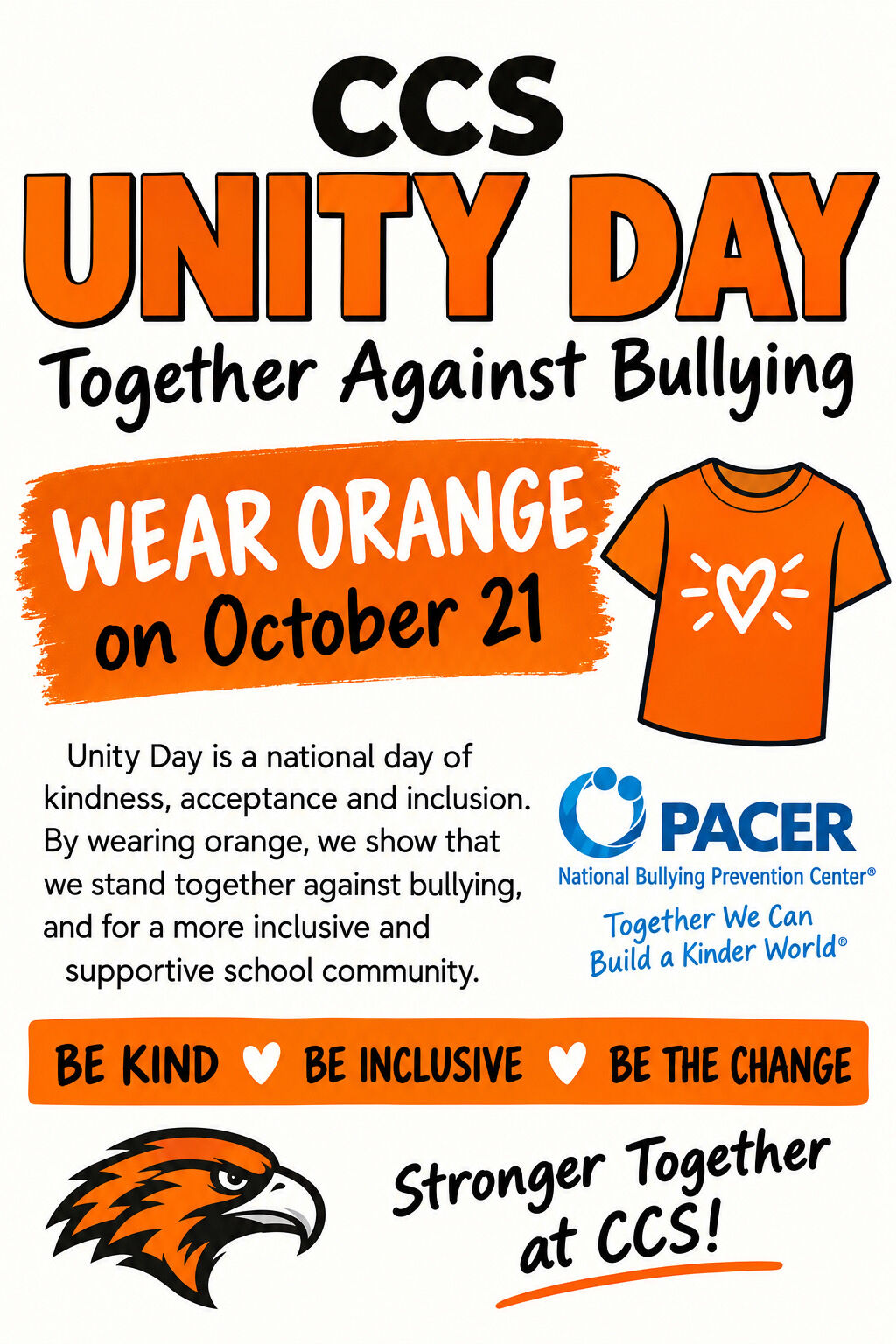 CCS Unity Day – Wear Orange on October 21! 🧡