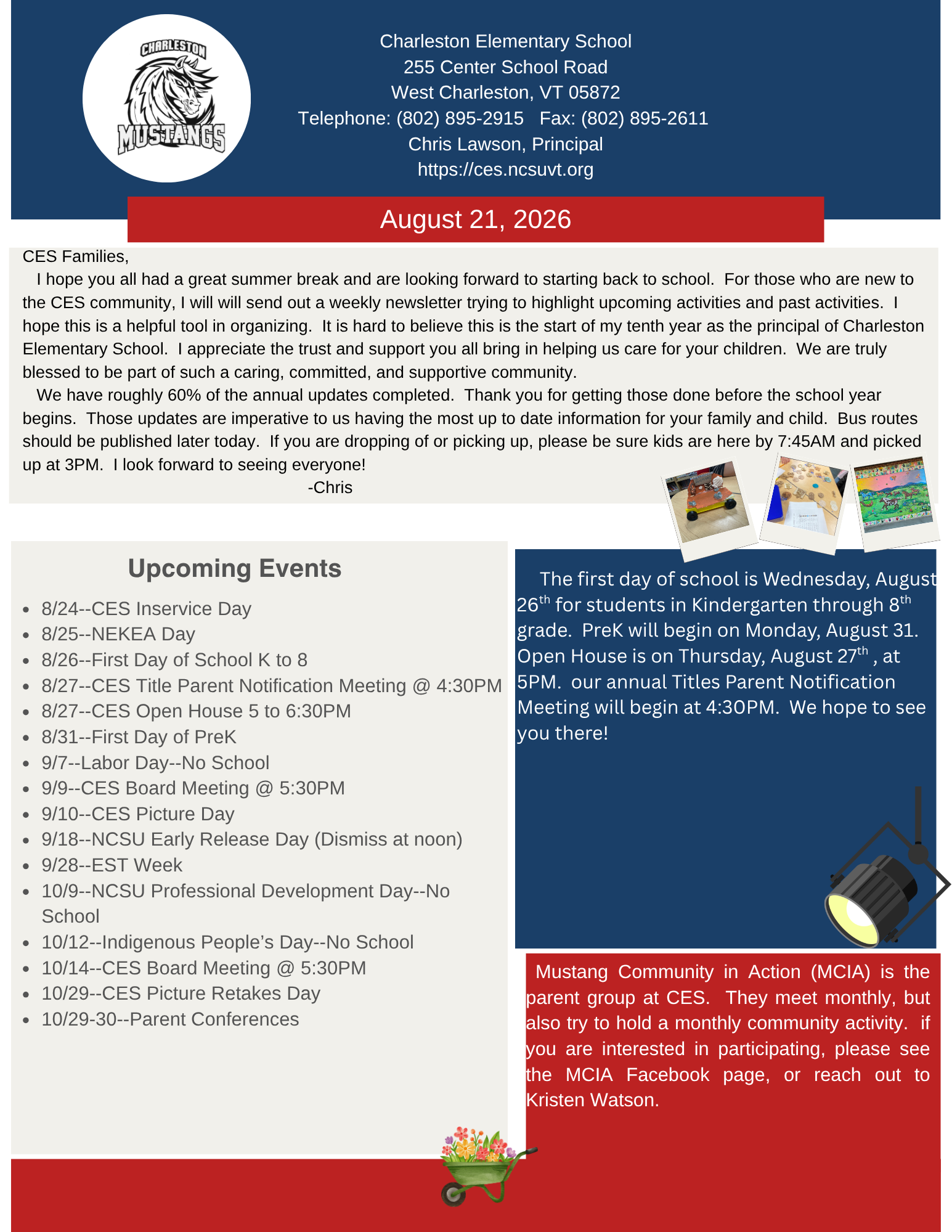CES Weekly Newsletter 8/21/2026