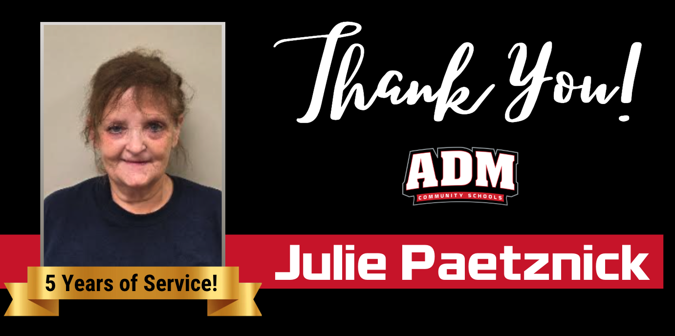 Julie Paetznick ~ 5 Years of Service!