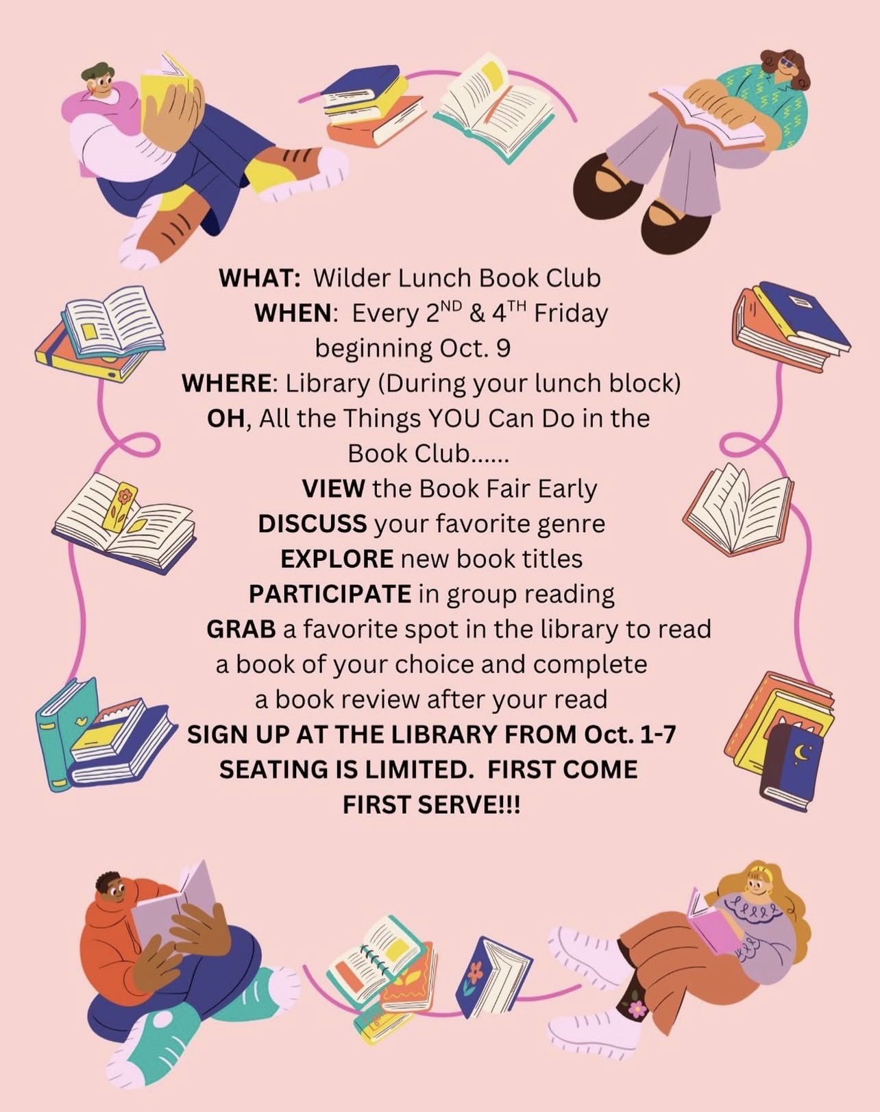 book club flyer