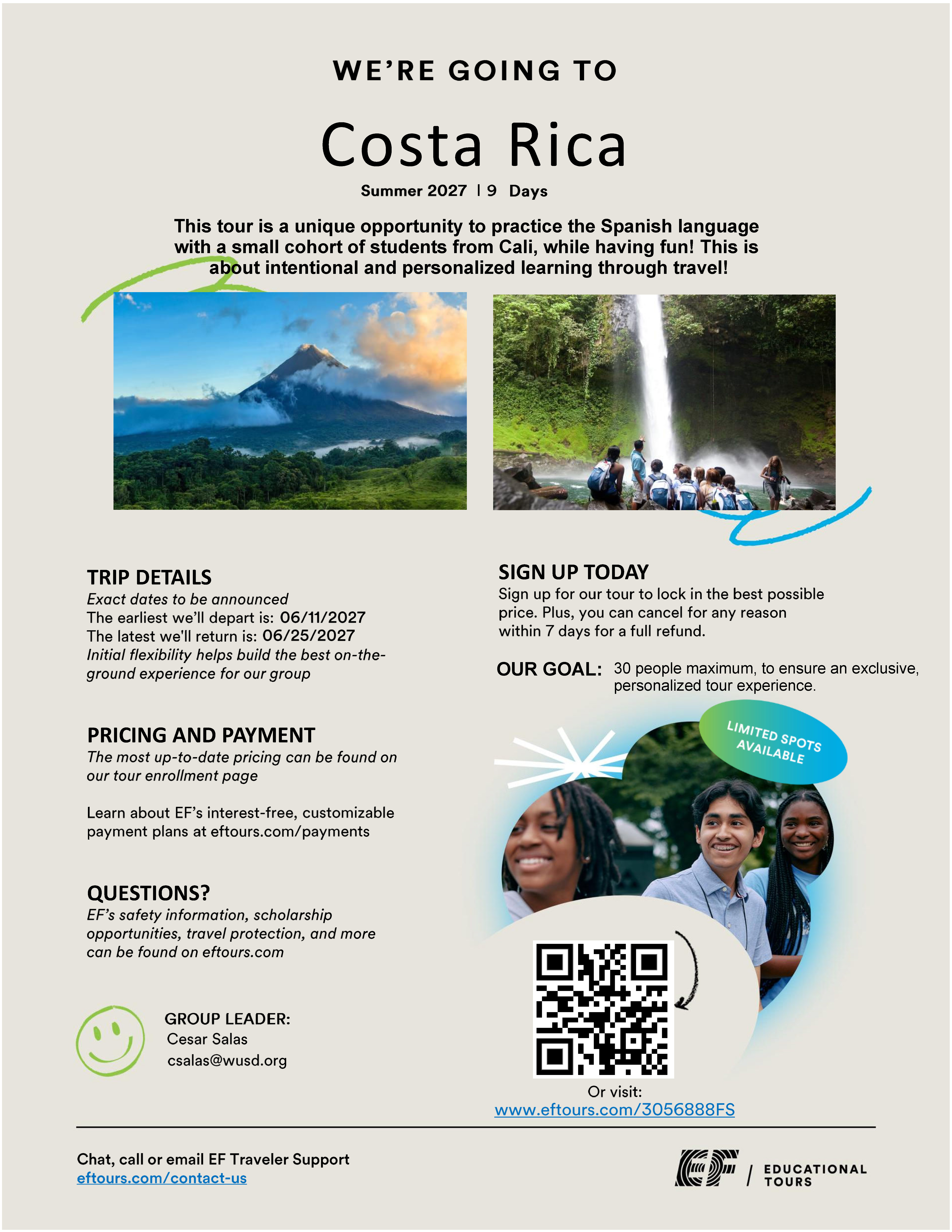 8th Grade Trip to Costa Rica!