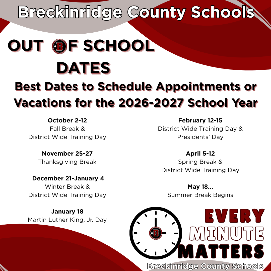 BCS - Out of School Dates