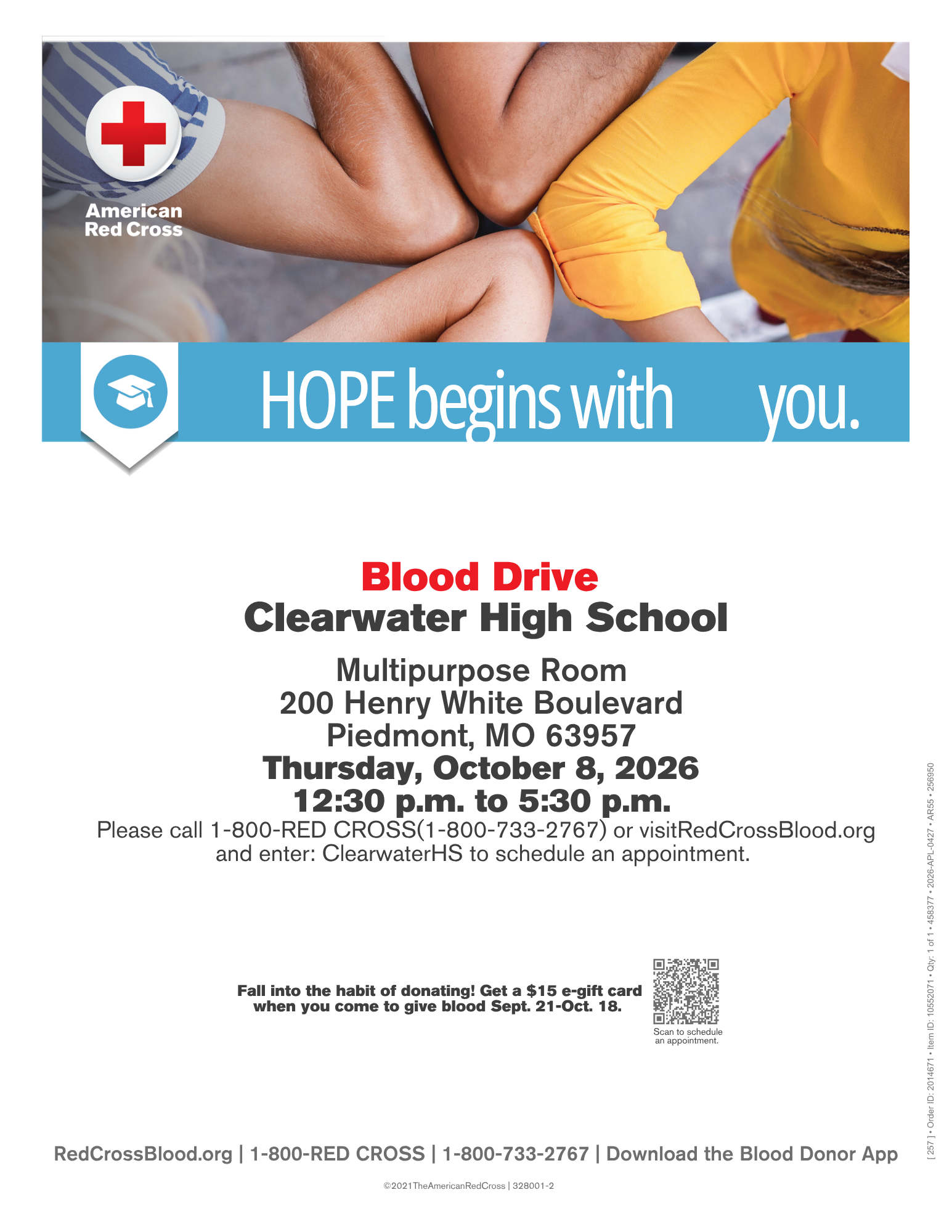 NHS Sponsored Blood Drive- October 8th