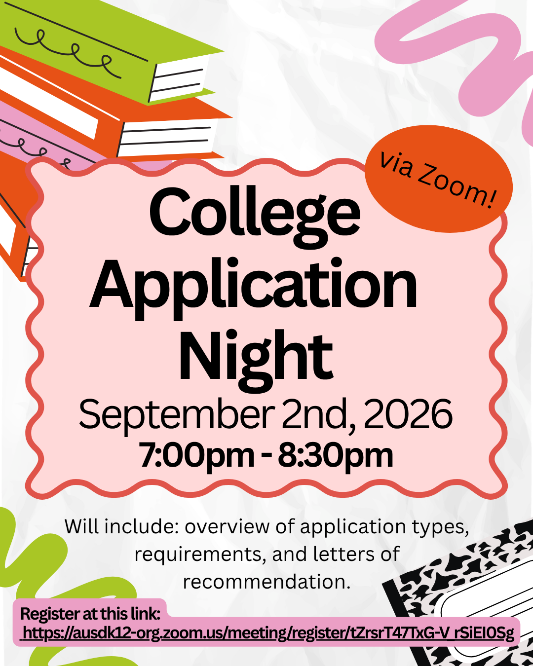 College Application Information Night: Wed. 9/2!