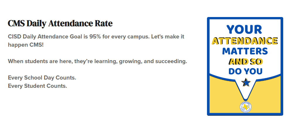 CMS ATTENDANCE GOAL