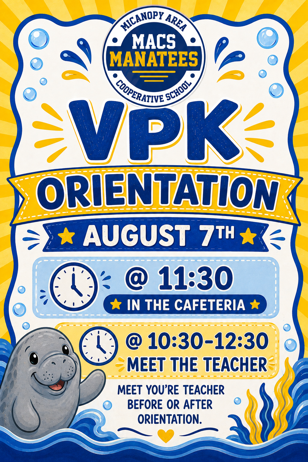 VPK Orientation & Meet the Teacher