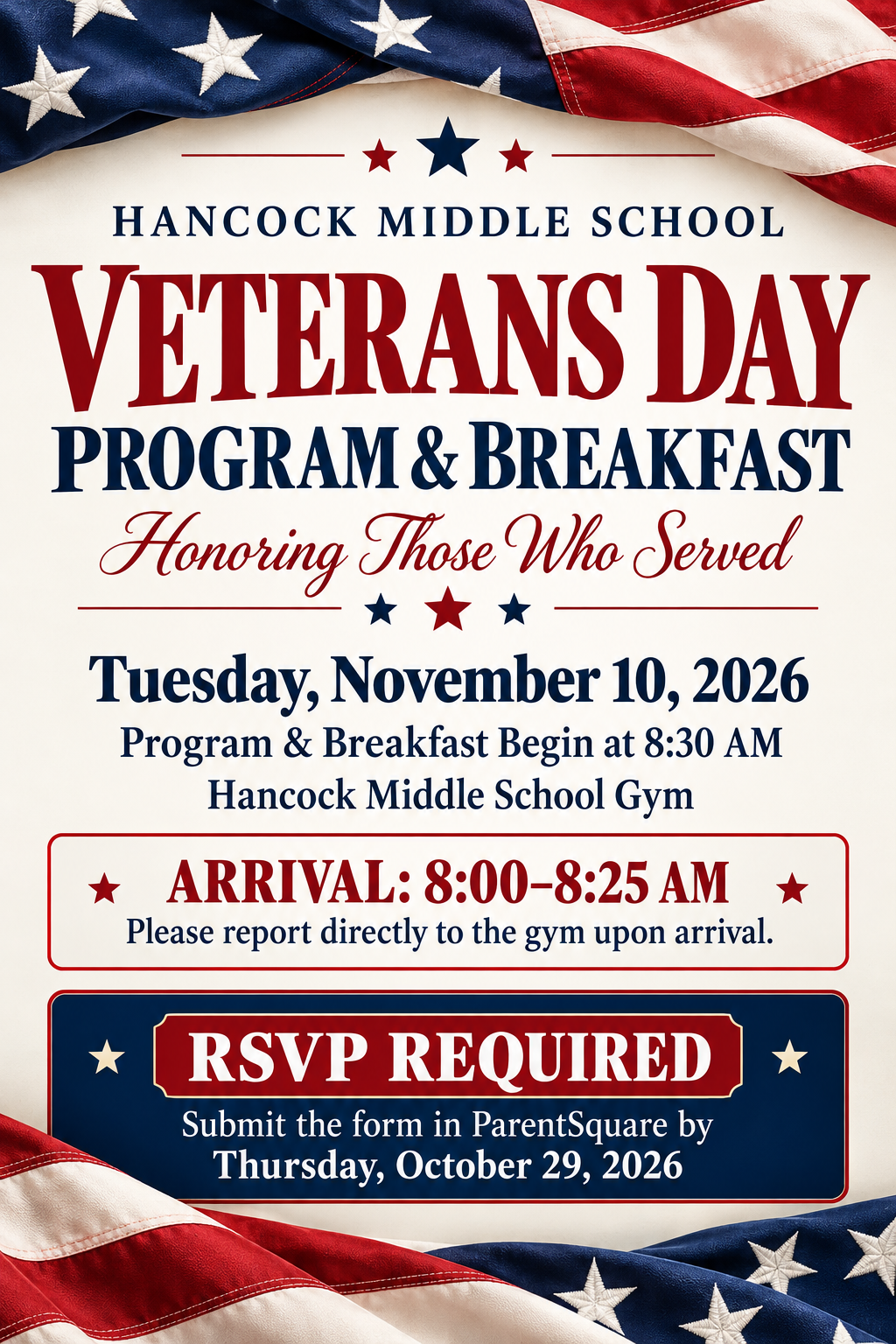 2026 VETERANS' DAY PROGRAM/BREAKFAST