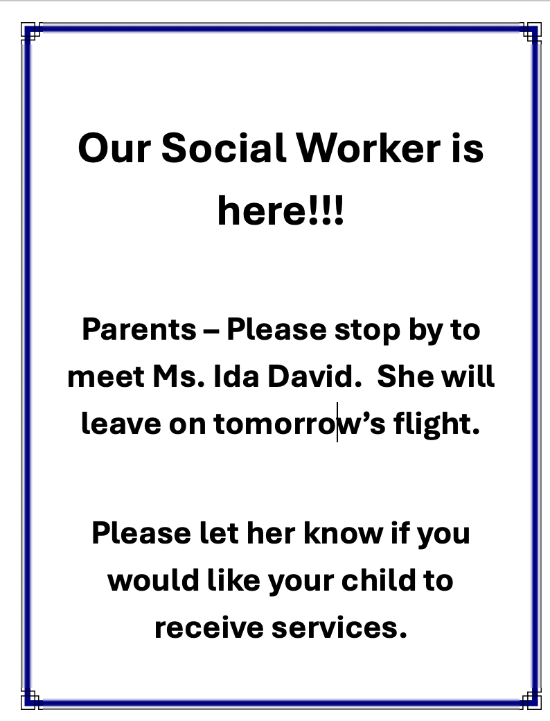 Our Social Worker is Here