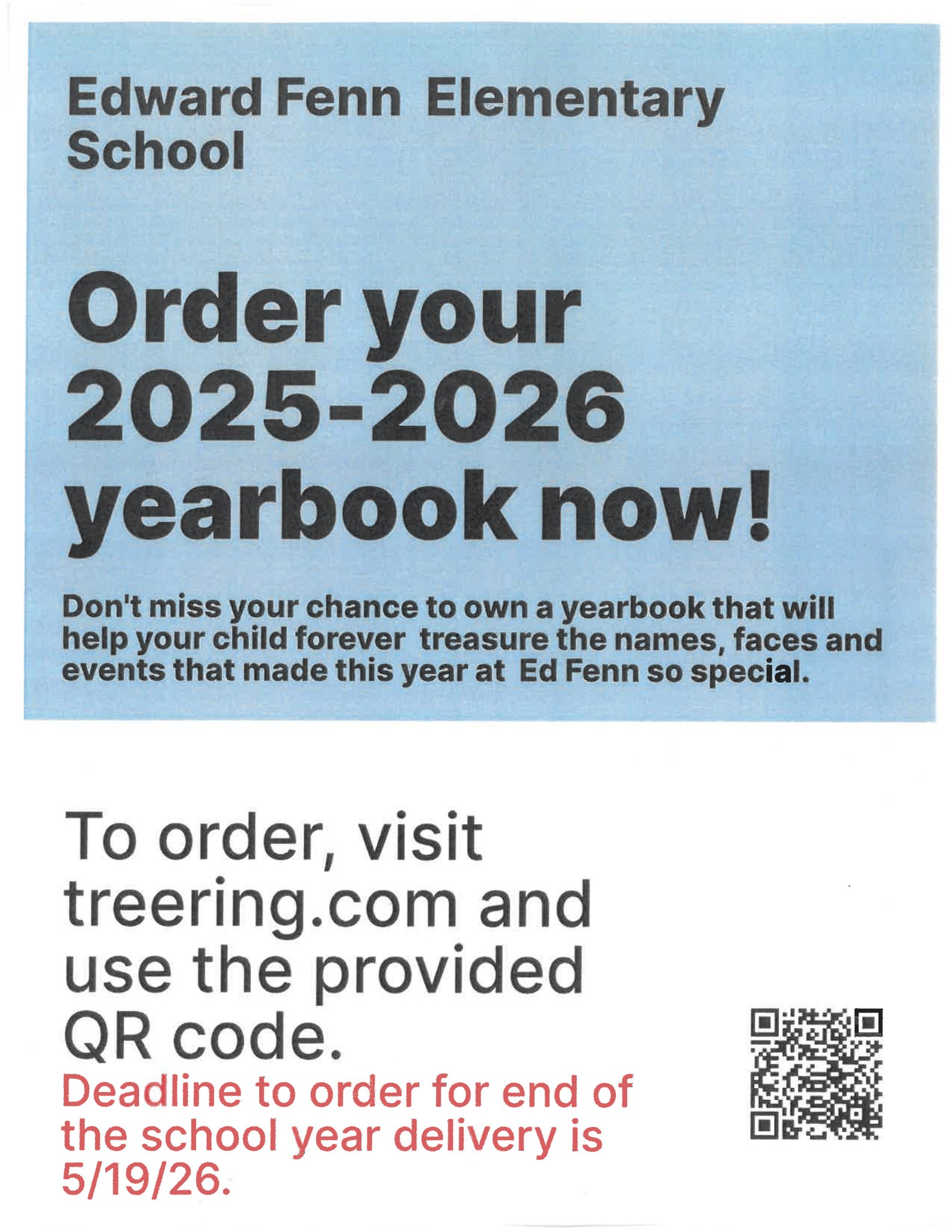 REMINDER TO ORDER YOUR EFS YEARBOOKS!!