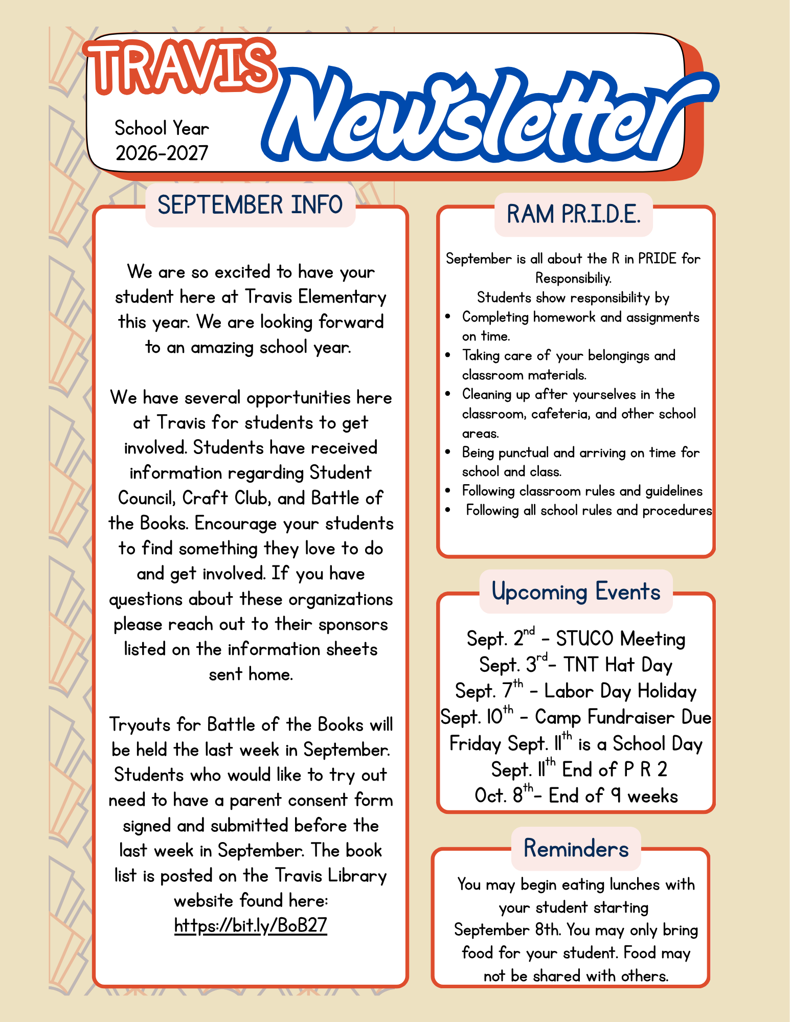 Travis September Newsletter