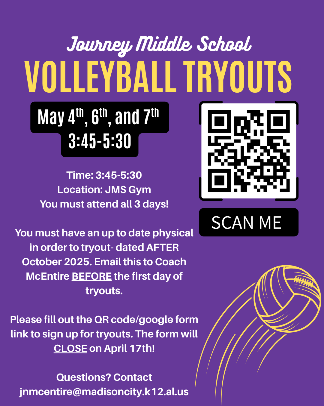 Journey Volleyball Tryouts