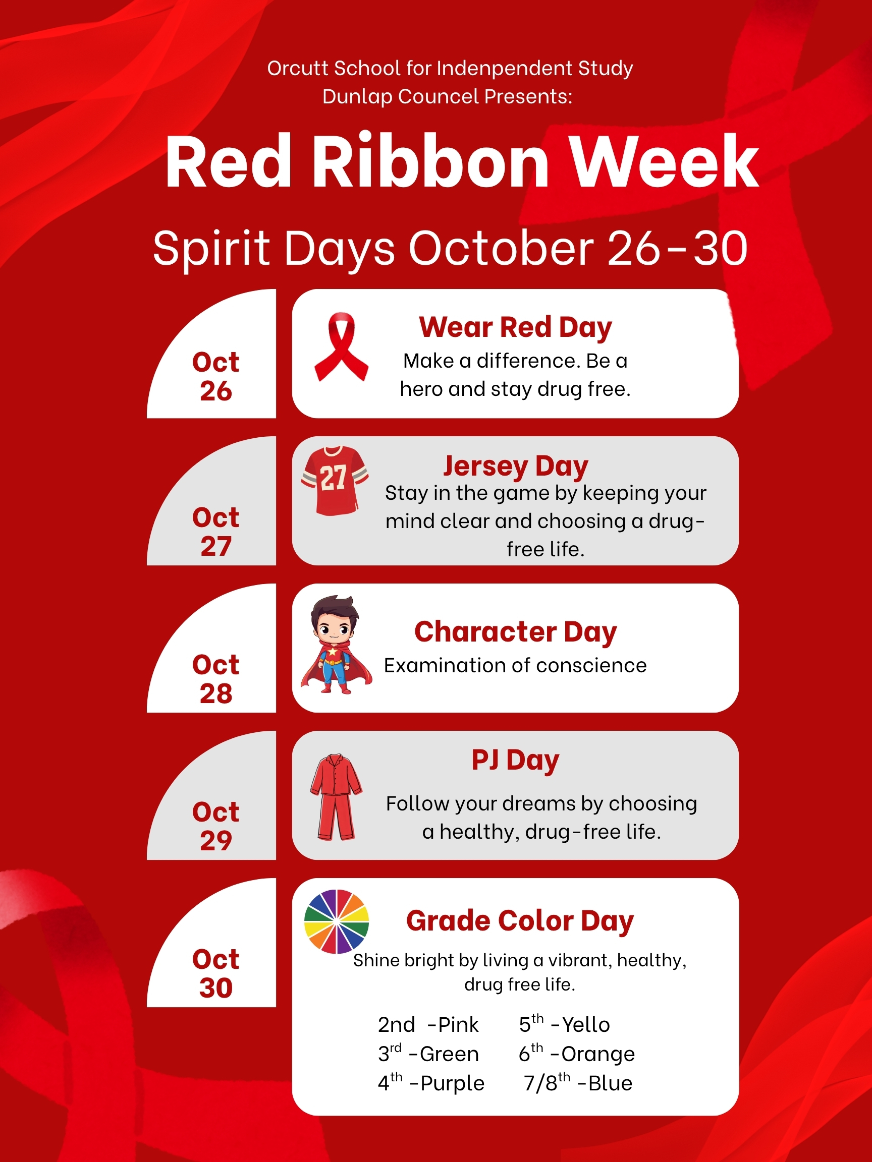 Red Ribbon Week: October 26-30