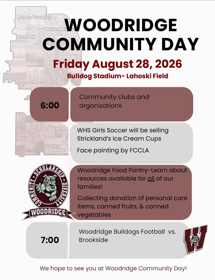 🏈🎺📣 WOODRIDGE COMMUNITY NIGHT IS AUGUST 28! 🐾
