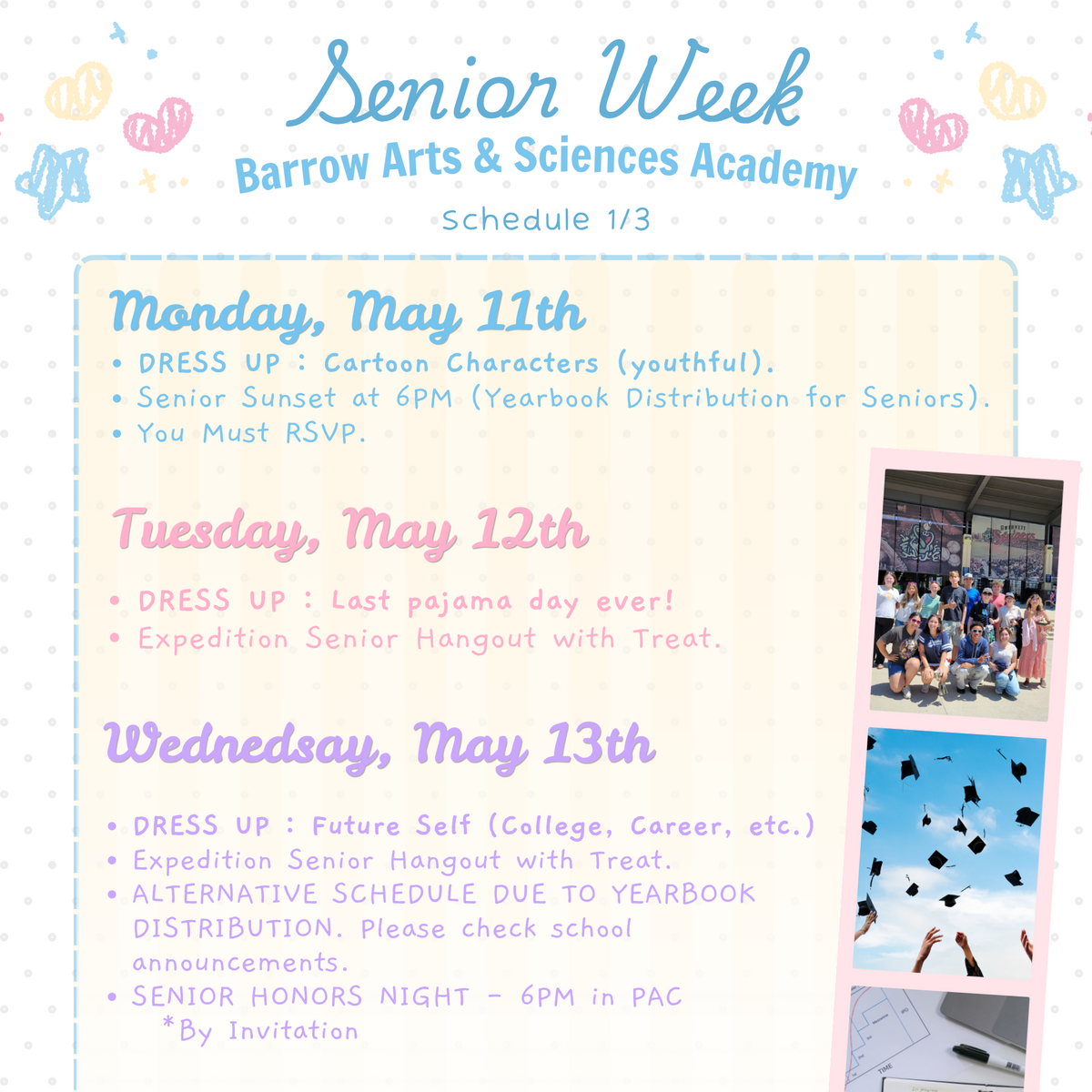 Upcoming Senior Events