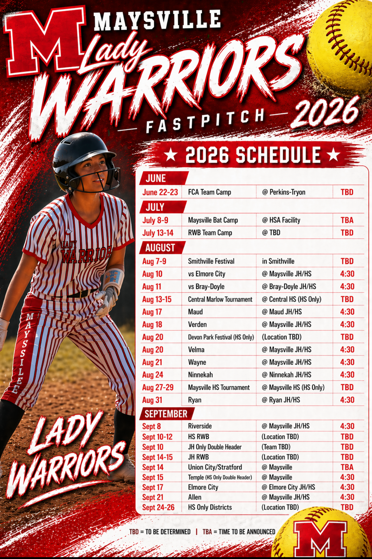 Fast-Pitch Schedule