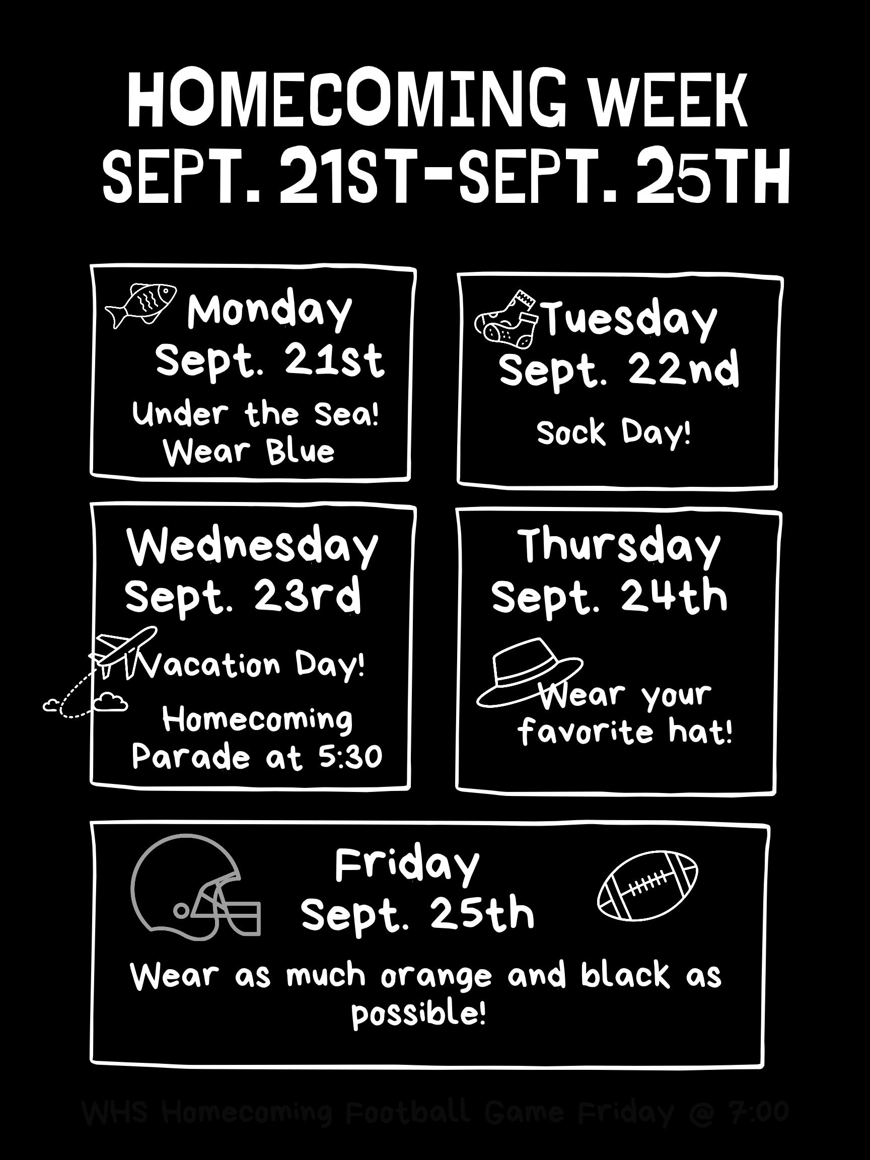 Homecoming Week Dress-Up Days