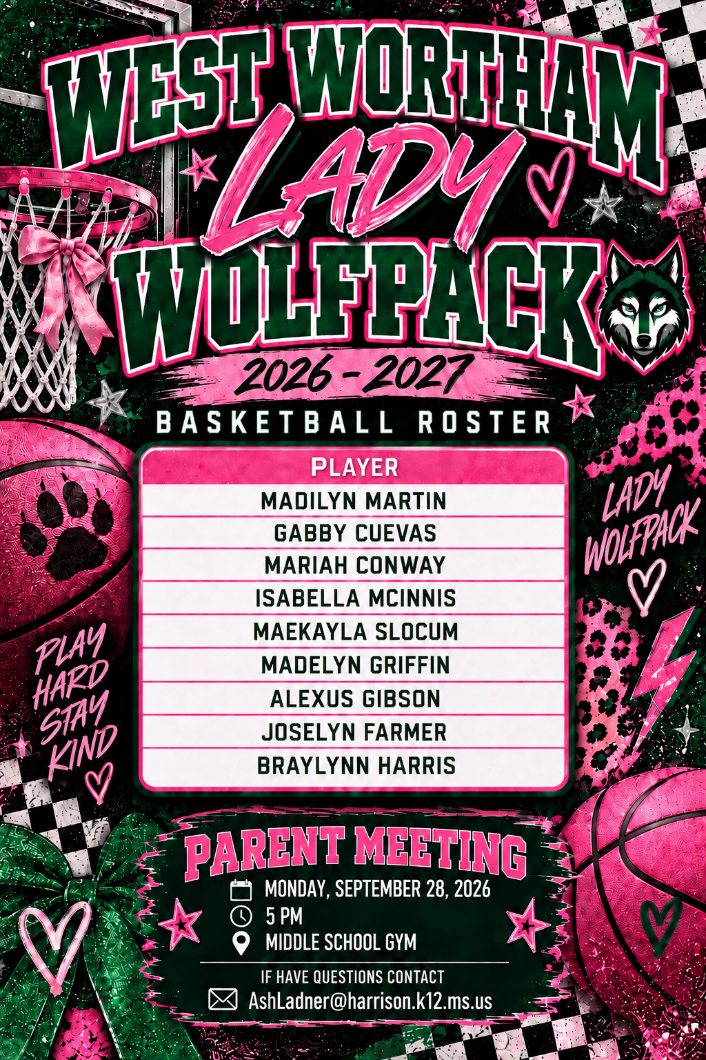 Lady Wolfpack Basketball Roster