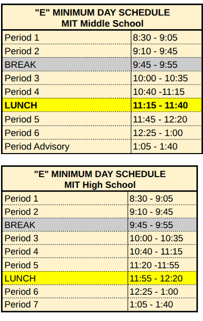 Reminder: Dismissal time for students today is 1:40pm 