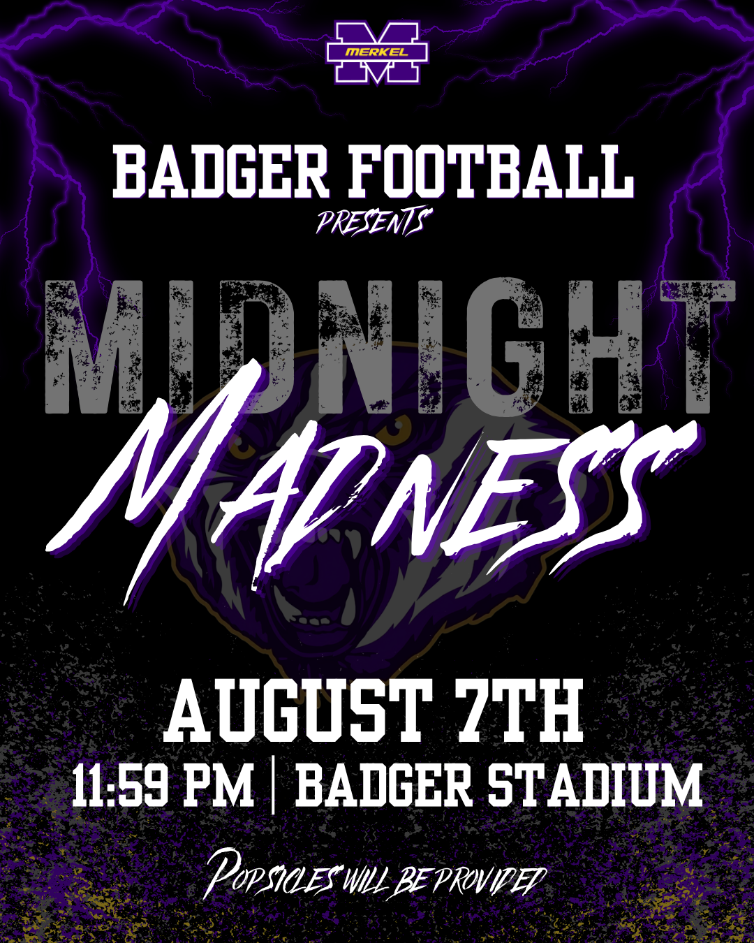 Badger Football x Popsicle Bowl x Midnight Madness