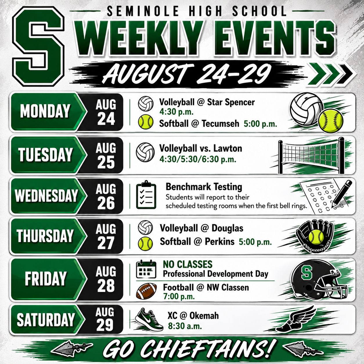 SHS EVENTS (WEEK OF AUG. 24)