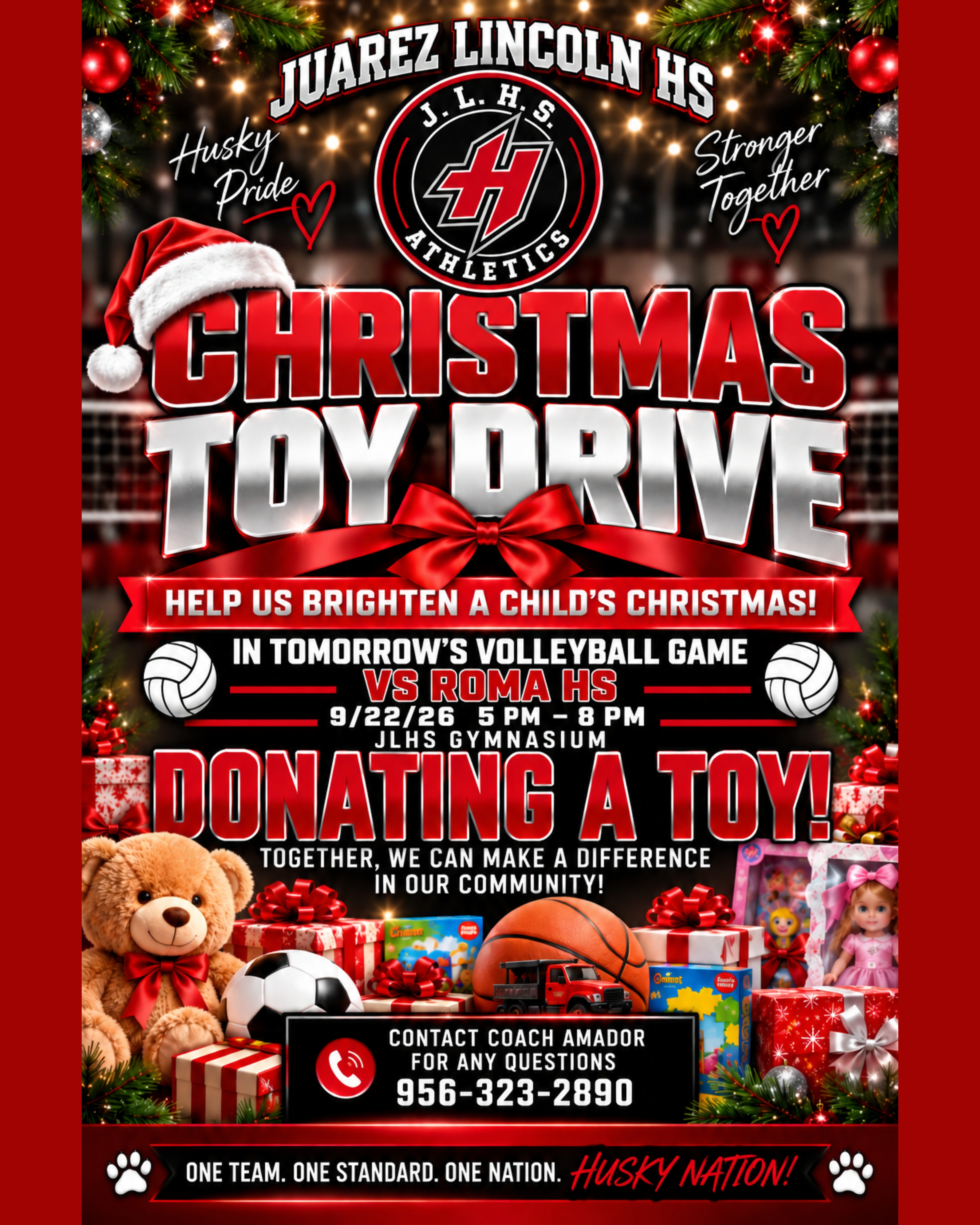 🎄🏐 Husky Nation, let’s serve up some holiday cheer! 🎁❤️